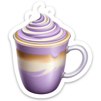Pale purple coffe Latte  sticker