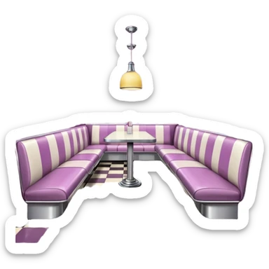 Mauve retro diner sticker