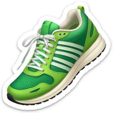 "Green Running shoes sticker