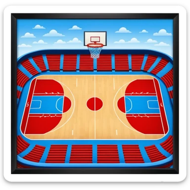 basketball stadium field (#00A3E0) and red (#F9423A) sticker