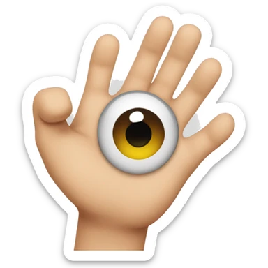 rolling eyes emoji with open hand emoji sticker