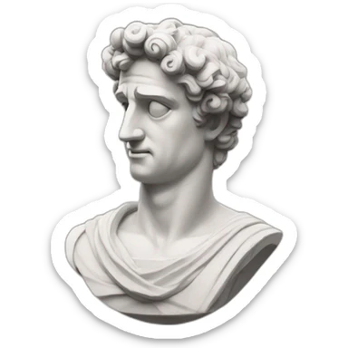 greek statue pixar style sticker