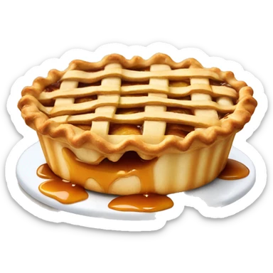 apple pie with caramel drizzle sticker