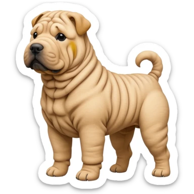Chinese shar pei full body sticker