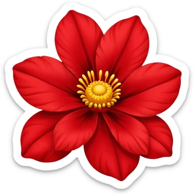 red flower sticker