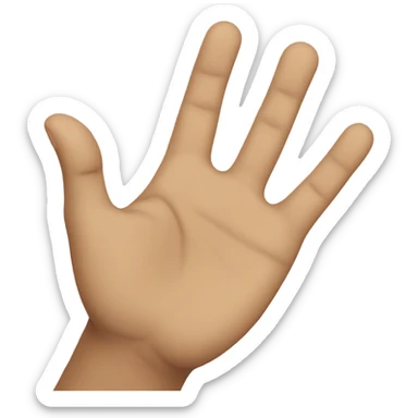 Simple hand reaching up sticker