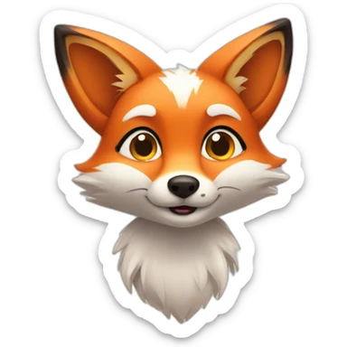 cute animated fox sticker