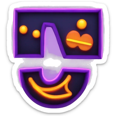 Neon letters spelling; NAMS sticker