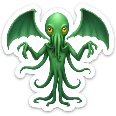 Cthulhu posing T-pose sticker