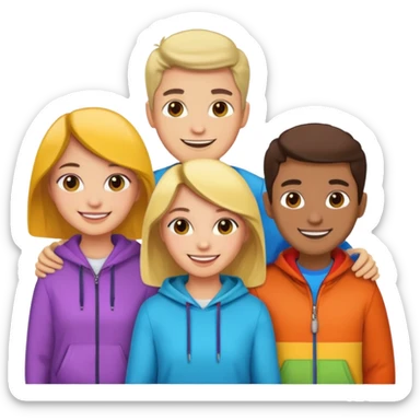 a bunch of friends emoji sticker