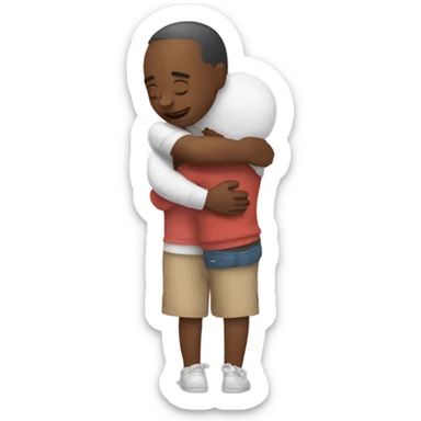 Cute hug sticker