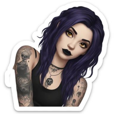 goth-girl-tattoos sticker