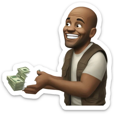 Gta v franklin laughing funny with money sticker