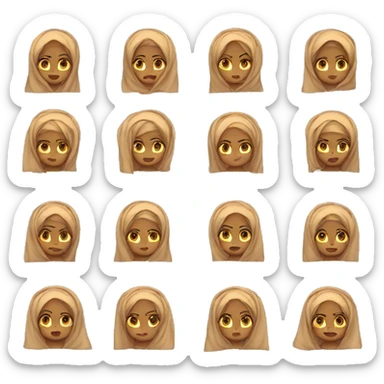 tough cookie stubborn hijabi girl sticker