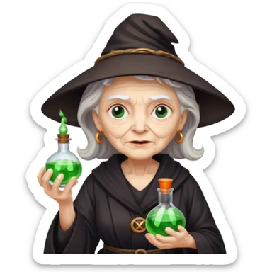 Witch granny doctor  sticker