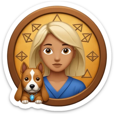 Virgo, metal dog INFP, enneagram 2 sticker