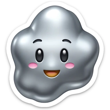 rare mineral platinum nugget sticker