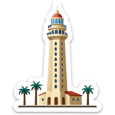California Tower in San Diego, simple sticker