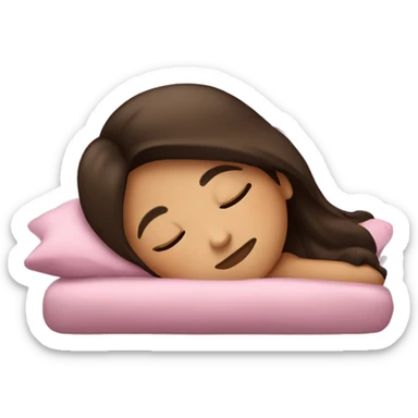 Brunette girl sleeping sticker