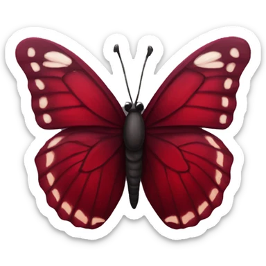 Dark red butterfly sticker