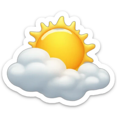 Cloud sun behind  sticker