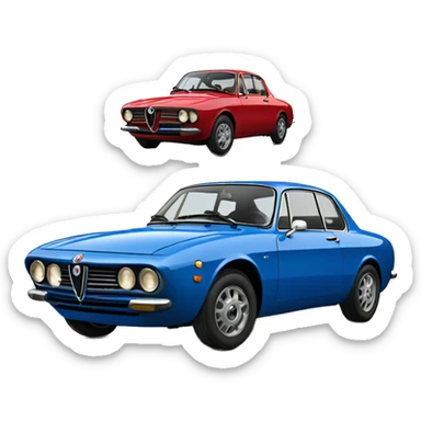 alfa romeo blue gulia sticker