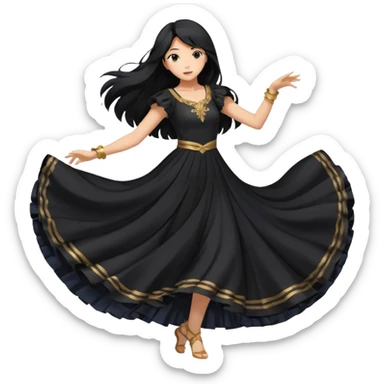 Una chica de anime bailando  que se mueve  sticker