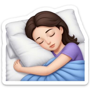 Brunette girl sleepin sticker