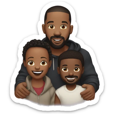 Kendrick Lamar and drake with children sticker
