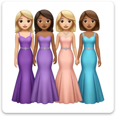 girls in a prom sticker
