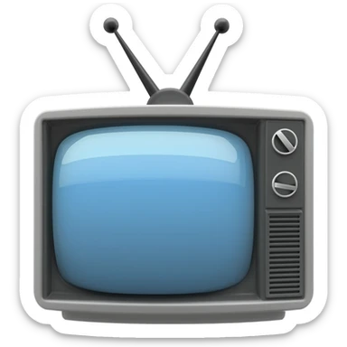 Tv with a tower sticker