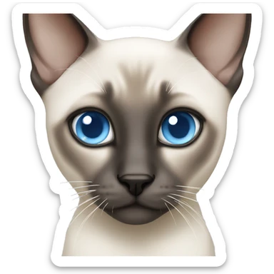 Ice blue eyed Siamese  sticker