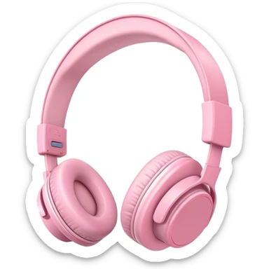 baby pink headphones sticker