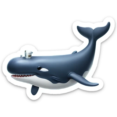 Vaping whale sticker