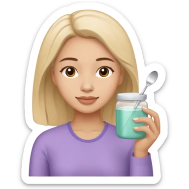 Perempuan lagi selfcare (tapi yang lebih ketutup) sticker