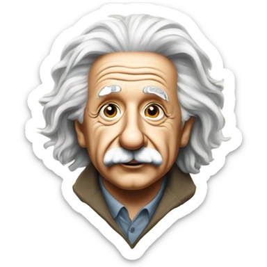 Einstein with math symbols sticker