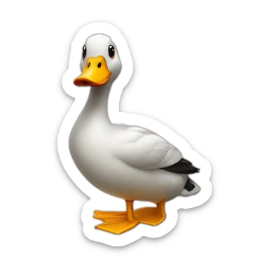 Un caneton sur une canard sticker