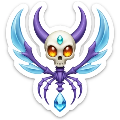 Skeletal Splashy Glacial Spectrobes-Lunala-Pokémon sticker