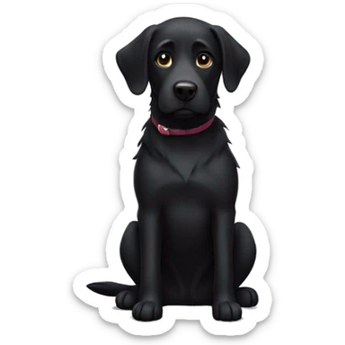 Black dog  sticker