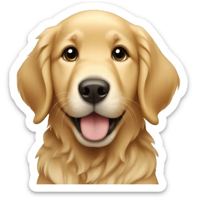 Golden retriever puppy sticker