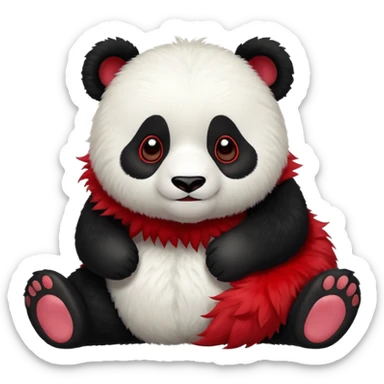 panda red sticker