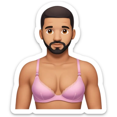 Drake wearing a bra sticker
