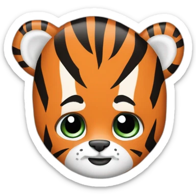 tiger dressed as joe burrow in bengals jersey sticker