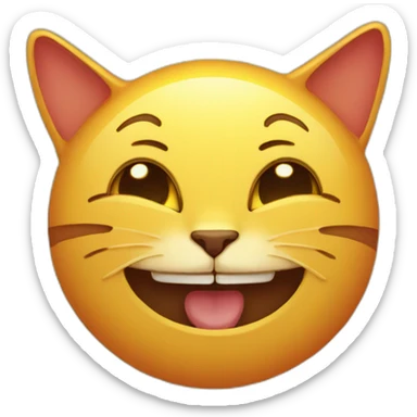 Sun smiling to the cat sticker