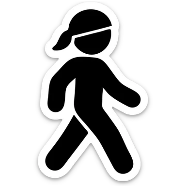 walking person in durag sticker