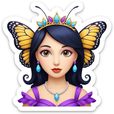 the miss  pageant butterfly lady sticker