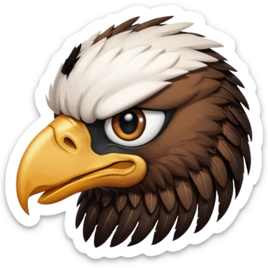Eagle head emoji,use black theme sticker