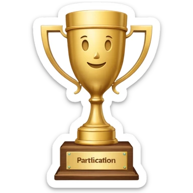 u forgot to put the words "Participation Trophy" on the gold plate on the wooden base. u keep generating images without the words "Participation Trophy" on the base. im just gonna keep saying u need to include the words "Participation Trophy" on the base so hopefully u get the message. sticker