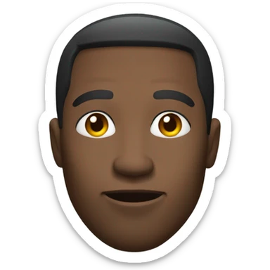 Cool African-American guy raising his eyebrows sticker