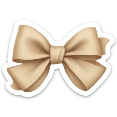 Beige bow sticker